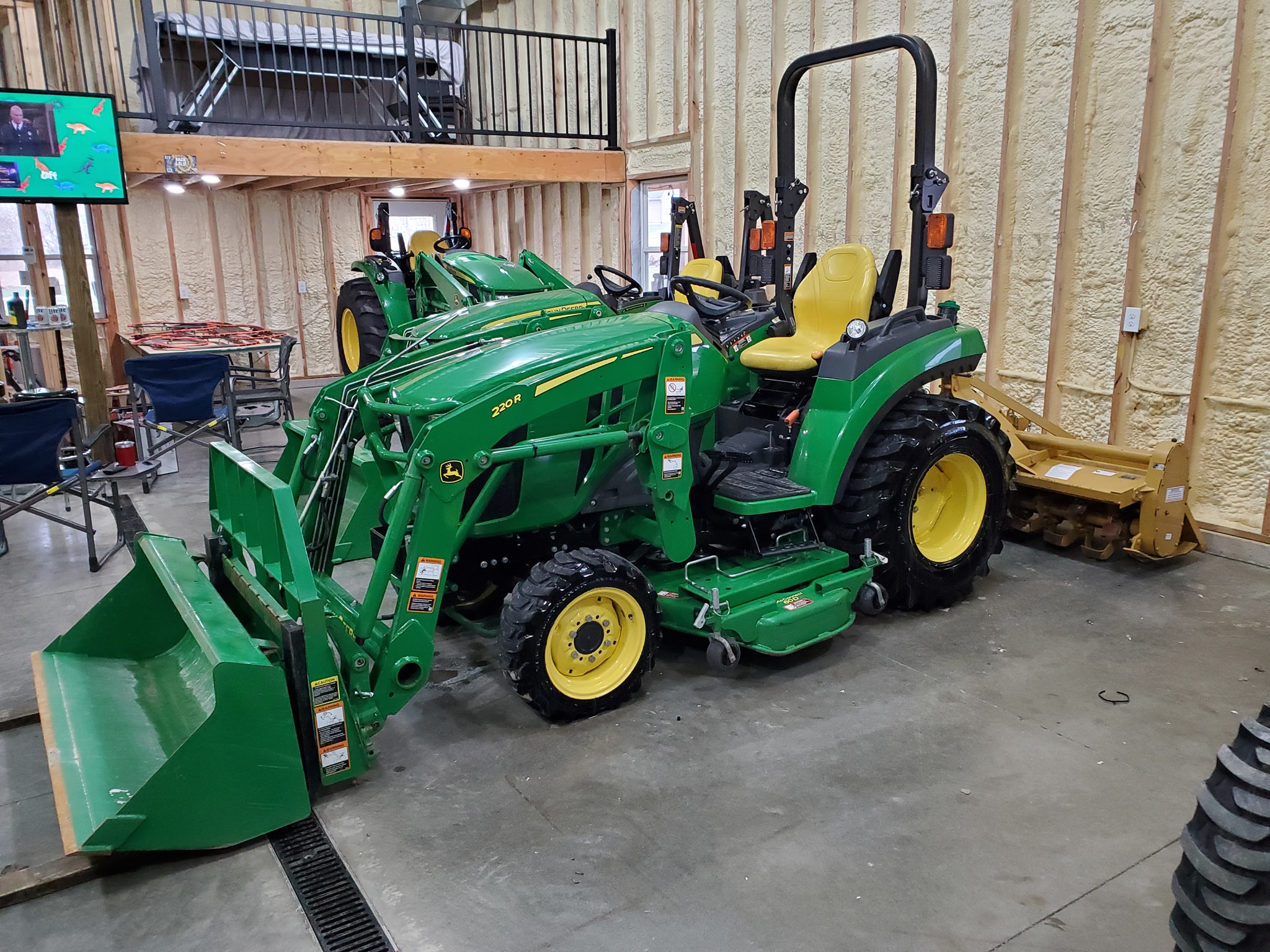 2017 John Deere 2038r Compact Tractor And Attachments Package Regreen