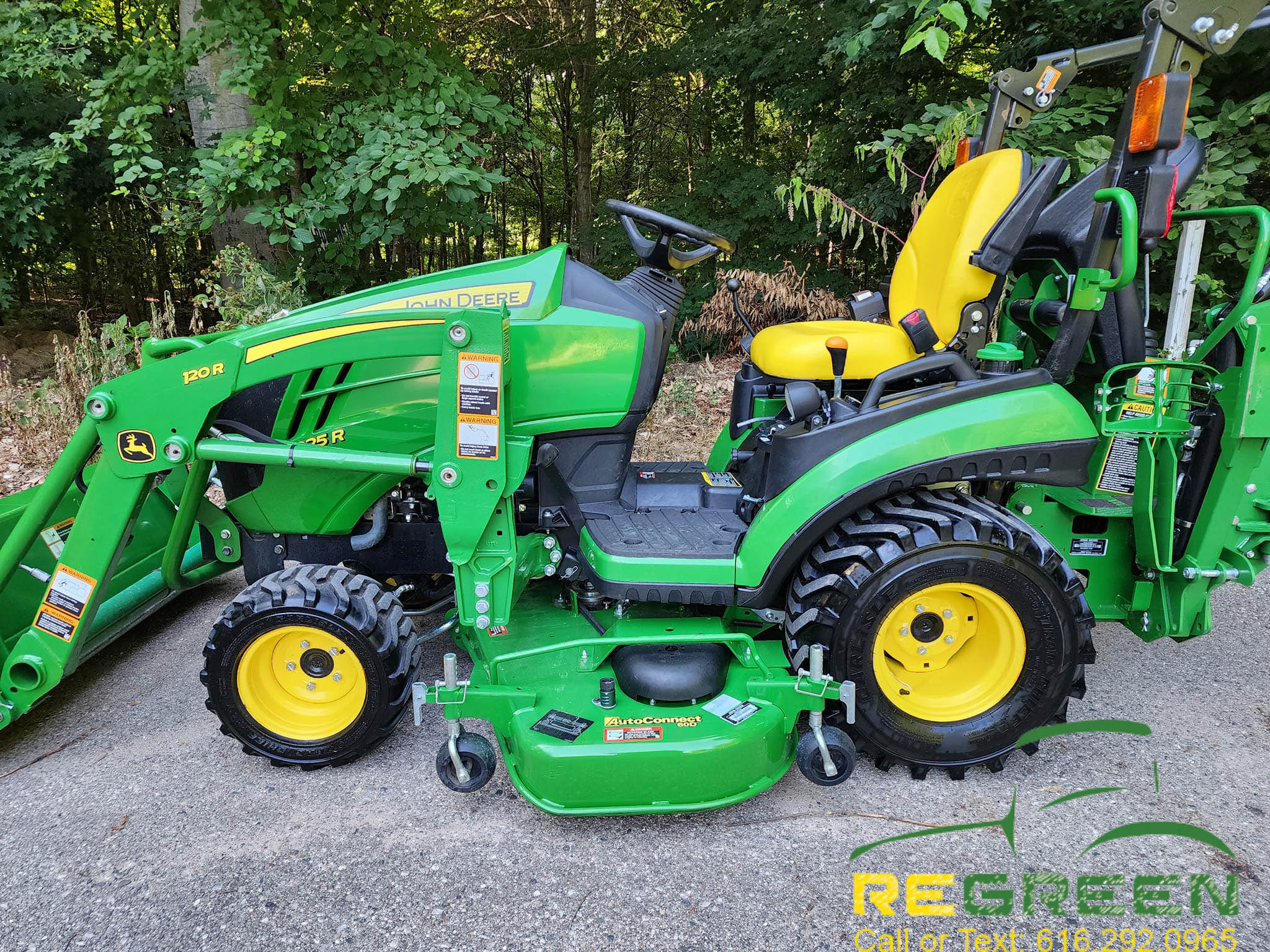 John Deere 1025R Tractor, Loader, Mower & Backhoe - ReGreen Equipment ...